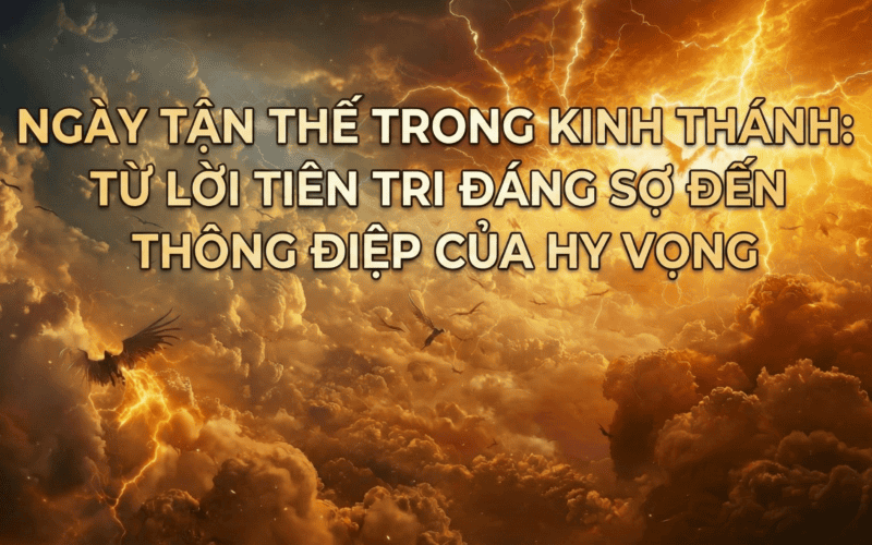 ALT: Bầu trời tối sầm với sấm sét lớn, biểu tượng của ngày tận thế trong kinh thánh.